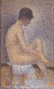 Georges Seurat Seated Female Nude USA oil painting artist